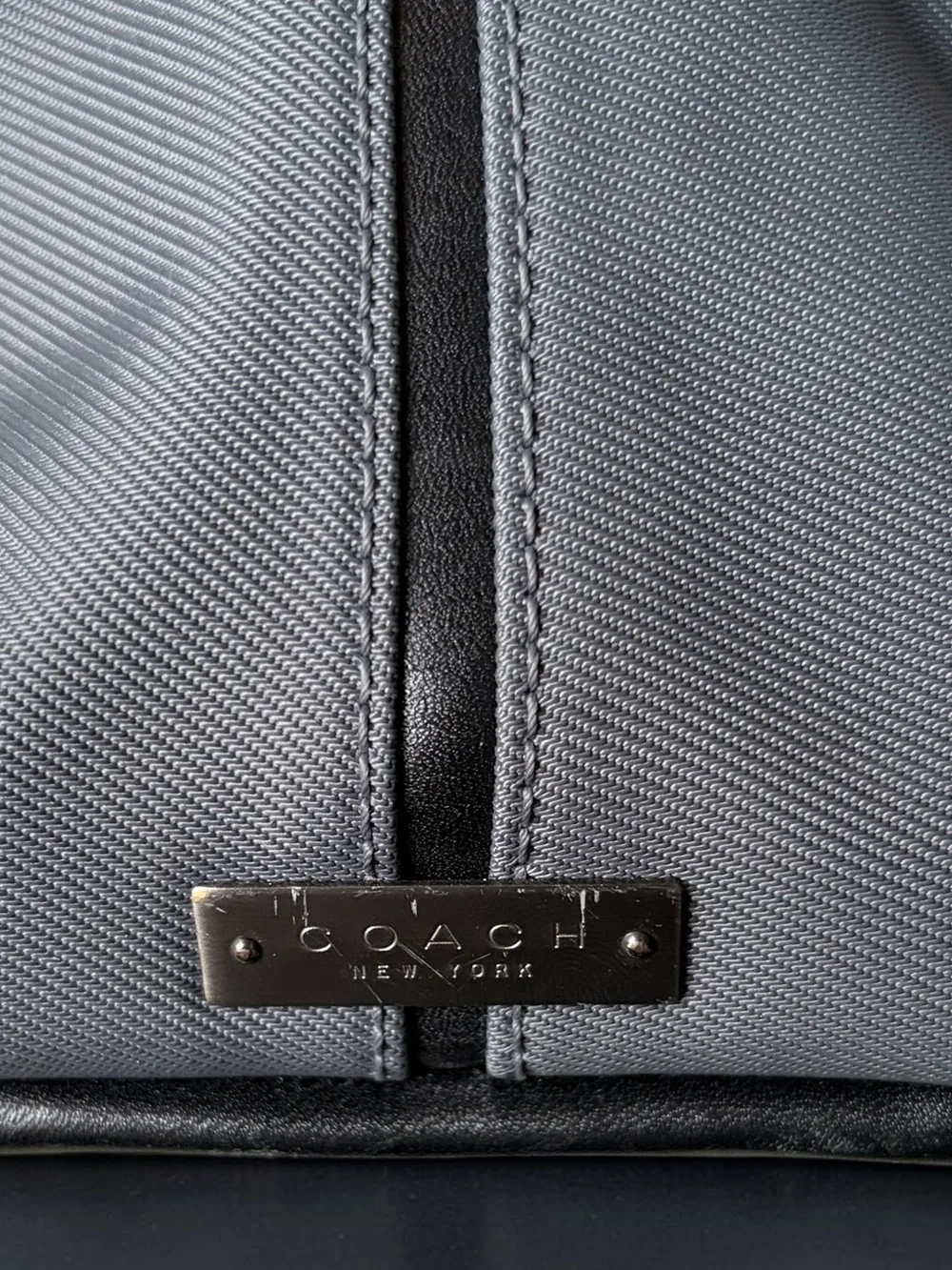 Coach Mercer grey/black tote bag, style #7400